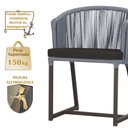 Ver imagem 4 de 4 Cadeiras de Jantar Área Noronha em Alumínio com Pintura Marrom Corda Náutica E9 Trama Original