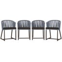 Ver imagem 1 de 4 Cadeiras de Jantar Área Noronha em Alumínio com Pintura Marrom Corda Náutica E9 Trama Original