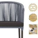 Ver imagem 3 de 4 Cadeiras de Jantar Área Noronha em Alumínio com Pintura Marrom Corda Náutica E9 Trama Original