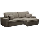 Ver imagem 1 de Sofá Retrátil Reclinável para Sala 3 Lugares 230cm Varsov F04 Veludo Marrom Claro - Lyam Decor