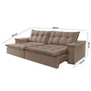 Ver imagem 3 de Sofá Estilo Veludo 03 Lugares 02 Módulos de 100m B25cm Meu Sofá Online