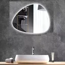 Ver imagem 4 de Espelho Orgânico Decorativo Lapidado com Led 60x40 Cm E02 para Sala, Quarto, Banheiro, 6000k 110v