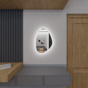 Ver mais imagens de Espelho Orgânico Decorativo Lapidado com Led 60x40 Cm E02 para Sala, Quarto, Banheiro, 6000k 110v
