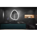 Ver imagem 2 de Espelho Orgânico Decorativo Lapidado com Led 60x40 Cm E02 para Sala, Quarto, Banheiro, 6000k 110v