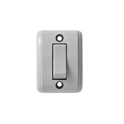 Kit 10 Interruptores Retangular Pezzi Sobrepor Cinza 1 Interruptor Simples 10a - 1