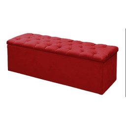 Kit Cabeceira e Calçadeira Mirage 160 Cm Suede Vermelho - Fm - 3