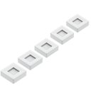 Ver imagem 1 de Kit 5 Spot Led Quadrado Sobrepor Embutir P/móveis Nichos:branco Quente/branco