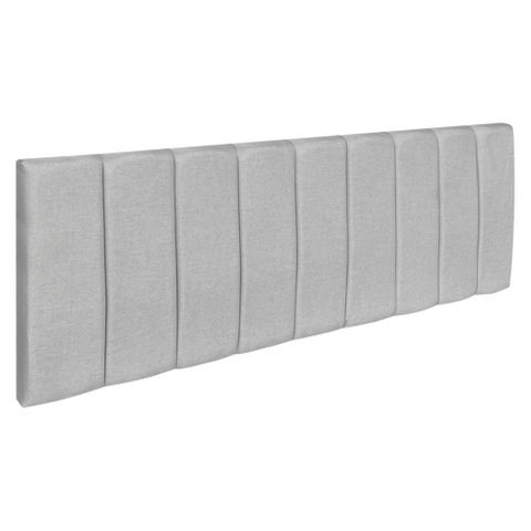 Cabeceira Painel Casal King 1,95m Londres Linho Cinza Dal Poz Estofados