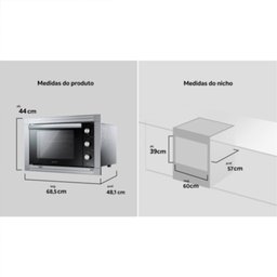 Forno Embutir Atlas U Top 44l Preto 127v - Autolimpante - 8