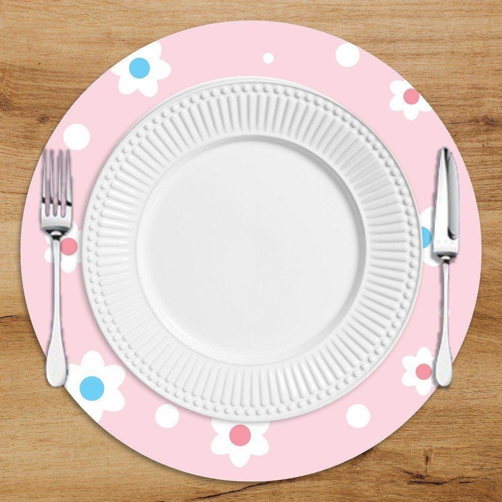 Sousplat Em Mdf Com Estampa Ovos De Páscoa Azul e Rosa - 2