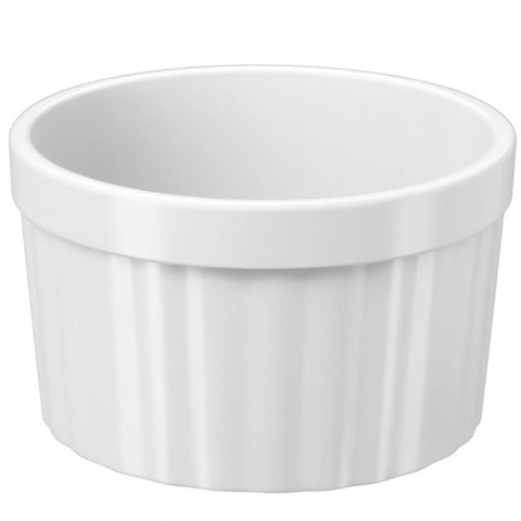 Kit 24 Ramekins 220ml Branco Canelado Coza Molheira Restaurante Lanchonete Hamburgueria