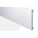 Ver imagem 2 de Kit Rodapé de Poliestireno 10 Barras Frisadas de 20CMX2,44m Rende 24,4 Metros MF20 Gart Branco