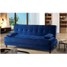 Sofá Cama 3 Lugares Arpoador Veludo Bordô, Azul ou Marrom 195 cm Innove Estofados Sofá Cama Arpoador - 5