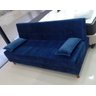 Sofá Cama 3 Lugares Arpoador Veludo Bordô, Azul ou Marrom 195 cm Innove Estofados Sofá Cama Arpoador - 4