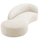 Ver mais imagens de Divã Recamier Orgânico França 200cm Lado Esquerdo Bouclé Bege - Amarena Moveis