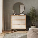 Ver imagem 5 de Cômoda Square 3 Gavetas 93 Cm X 80 Cm X 45 Cm Tauari - Telinha Rattan