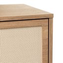 Ver imagem 3 de Cômoda Square para Quarto 3 Gavetas 100% MDF Pés de Metal 80cm Telinha Rattan Tauari Casavee
