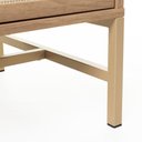 Ver mais imagens de Cômoda Square para Quarto 3 Gavetas 100% MDF Pés de Metal 80cm Telinha Rattan Tauari Casavee