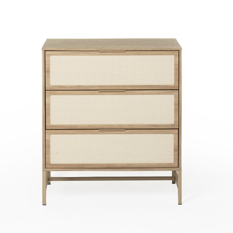 Cômoda Square 3 Gavetas 93 Cm X 80 Cm X 45 Cm Tauari - Telinha Rattan