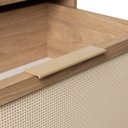 Ver imagem 6 de Cômoda Square para Quarto 3 Gavetas 100% MDF Pés de Metal 80cm Telinha Rattan Tauari Casavee