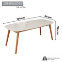 Ver imagem 4 de Mesa 180cm X 80cm Mdf com Vidro Laqueado Ceci Yescasa
