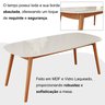 Mesa 180cm X 80cm Mdf com Vidro Laqueado Ceci Yescasa - 5