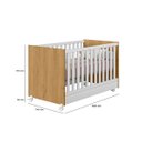 Ver imagem 6 de Berço Mini Cama Dois em Um Doce Sonho Mdf Qmovi: Branco com Freijó