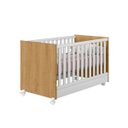 Ver imagem 3 de Berço Mini Cama Dois em Um Doce Sonho Mdf Qmovi: Branco com Freijó