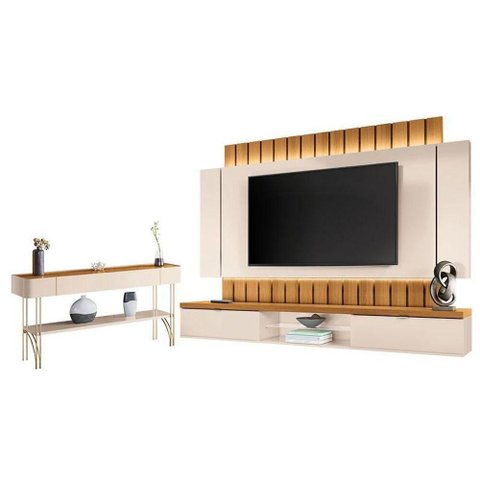 Home Suspenso Illusion 2.2 e Aparador Vivant Cinamomo Off White - Hb Móveis