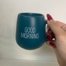 Jogo 4 Caneca Bojuda 260ml Porcelana Fosca para Cappuccino - Verde Cobalto - 3