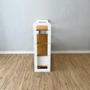 Ver mais imagens de Aparador Linea Ample Moderno sem Porta 2 Gavetas Madeira Maciça 100cm Nozes e Branco Artfactory