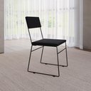 Ver imagem 6 de Kit 2 Cadeiras de Jantar Estofada Málaga Veludo Preto