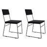Kit 2 Cadeiras de Jantar Estofada Málaga Veludo Preto - 4