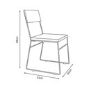 Ver imagem 2 de Kit 2 Cadeiras de Jantar Estofada Málaga Veludo Preto