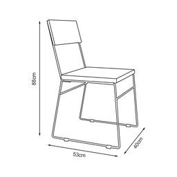 Kit 2 Cadeiras de Jantar Estofada Málaga Veludo Preto - 2