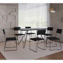 Ver imagem 5 de Kit 2 Cadeiras de Jantar Estofada Málaga Veludo Preto