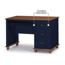 Ver imagem 2 de Escrivaninha 3 Gavetas Suporte Teclado e Divisor de Ambiente 50605 Linz Moveis