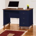 Ver imagem 1 de Escrivaninha 3 Gavetas Suporte Teclado e Divisor de Ambiente 50605 Linz Moveis