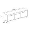 Rack para Tv Jersey 1.60m 1 Gaveta Cedro/off White - Casa D - 4