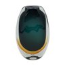 Vaso Decorativo de Vidro Degrade Verde e Âmbar 23cm OD0159 BTC - 1