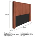 Ver imagem 5 de Cabeceira E Baú Casal 140Cm p/Cama Box - Adj Decor Terracota