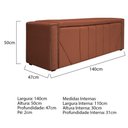 Ver imagem 4 de Cabeceira E Baú Casal 140Cm p/Cama Box - Adj Decor Terracota