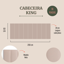Ver imagem 2 de Cabeceira King Modulada Reta Cama Box Corino Marfim