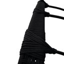 Ver imagem 4 de Cadeira Balanço Ninho Suspenso em Corda Náutica Luxo Preto/verde