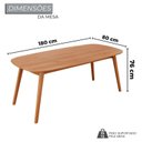 Ver imagem 4 de Mesa 180cm x 80cm MDF Laminado Ceci Yescasa Marrom