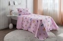 Ver imagem 3 de Kit Colcha Patchwork Infantil Menina 180x220 Solteiro - Borboletas