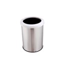 Ver imagem 1 de Lixeira Redonda Inox 30 Litros Com Aro Plástico Reciclável - Branco
