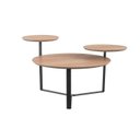 Ver imagem 3 de Mesa de Centro Orgânica Três Tampos Chanfrada 83cm Pé Metal Móvel na Caixa