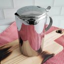 Ver imagem 3 de Bule Aço Inox com Alça Tampa Grande 1,2 Litros Leite Café Fervedor Leiteira Chá Água Jarra