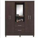 Ver imagem 2 de Guarda Roupa Casal Capelinha Lord com Multiuso Golden com Cômoda Montevidéu Café Touch - Demóbile